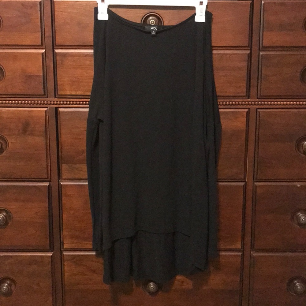 very Black Off The Shoulder Tee - Medium